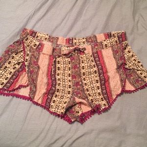 Striped lounge shorts